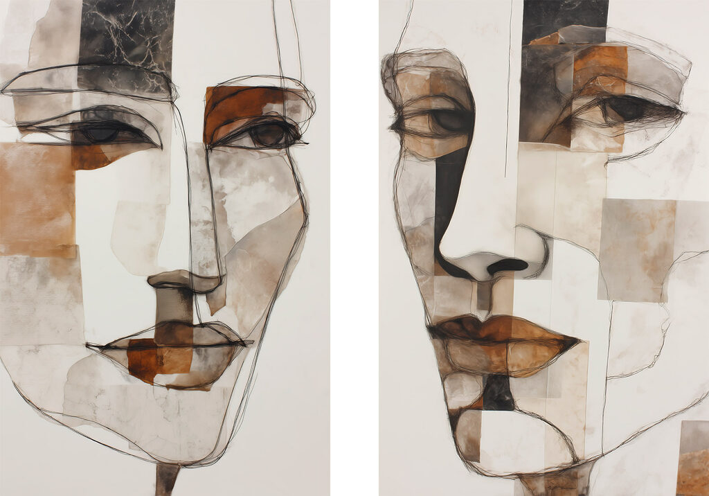 Collage of a woman's face Collage of a woman's face