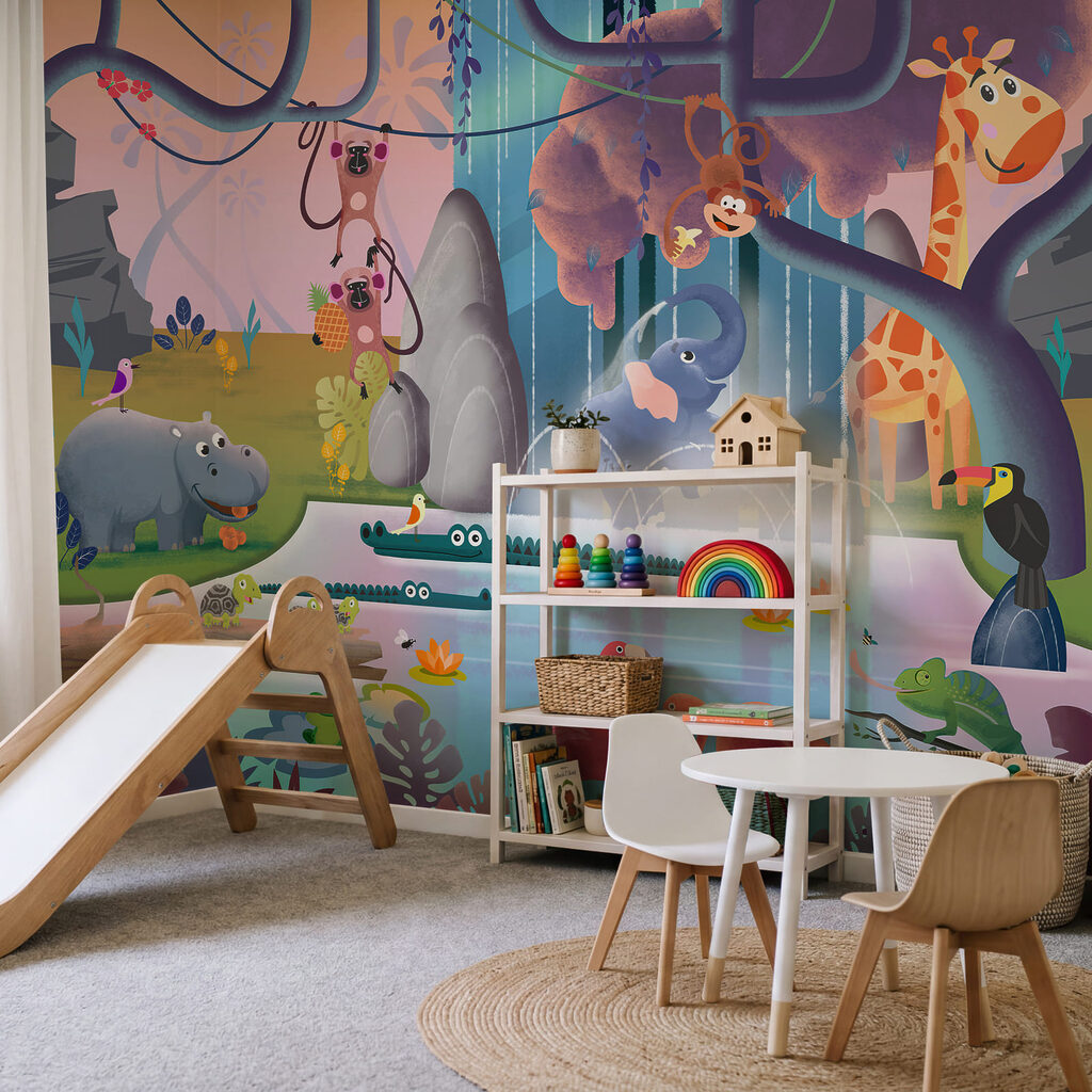 Kresba zvířat v rybníku Kresba zvířat v rybníku