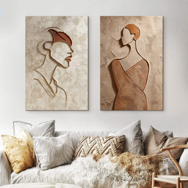 Collage of images of women