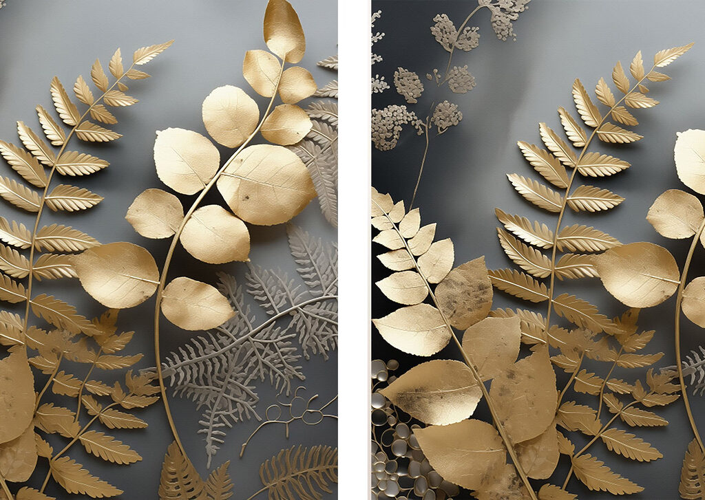 Elegant foliage design in soft tones