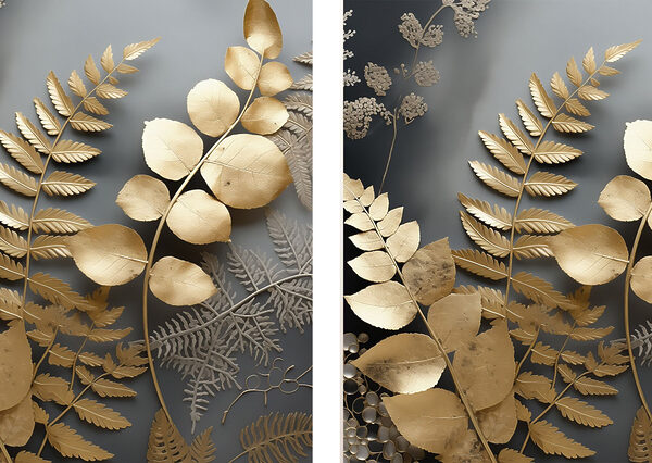 Elegant foliage design in soft tones