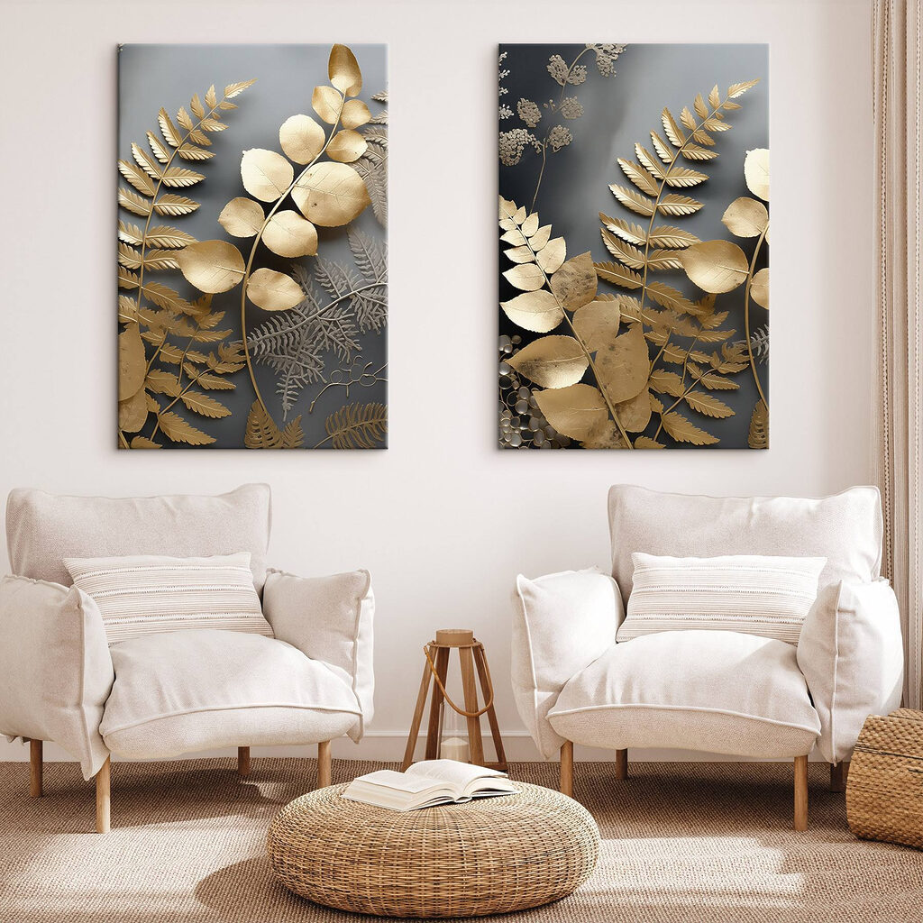 Elegant foliage design in soft tones