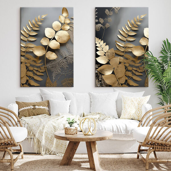 Elegant foliage design in soft tones