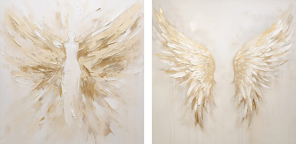 Celestial wings embracing serenity