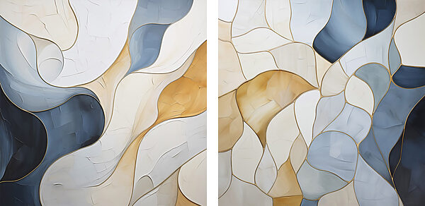 Flowing shapes in soft colors