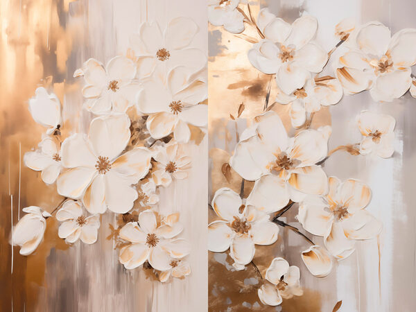 Delicate blooms in soft hues