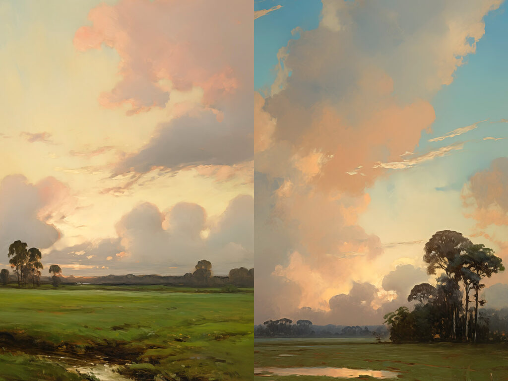 Comparison of a landscape