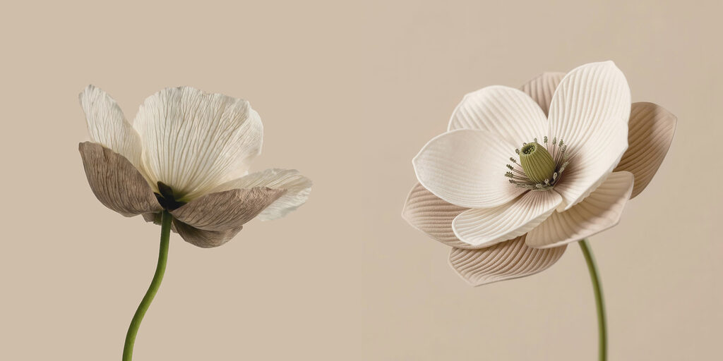 Delicate blooms in soft tones
