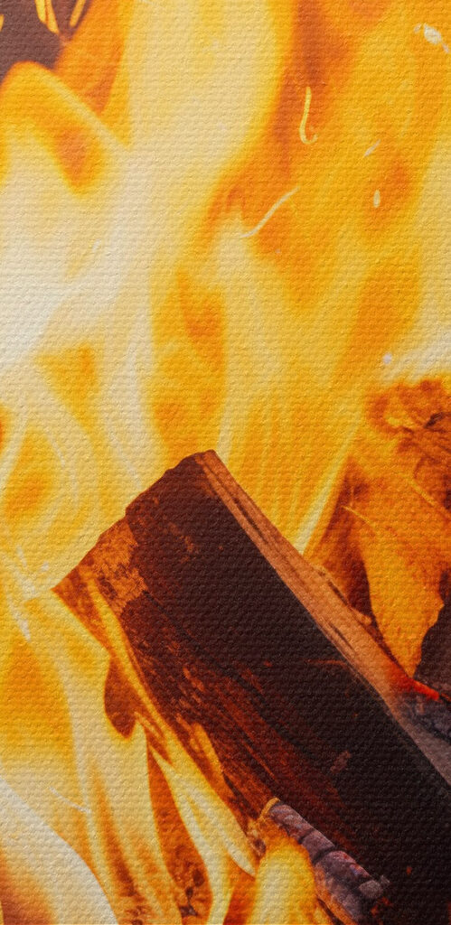 Collage of fire and coals