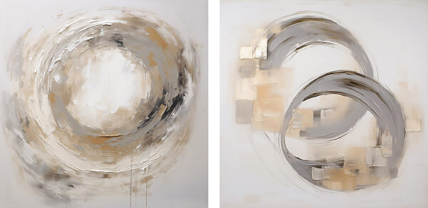 Painting of a circle and a circle