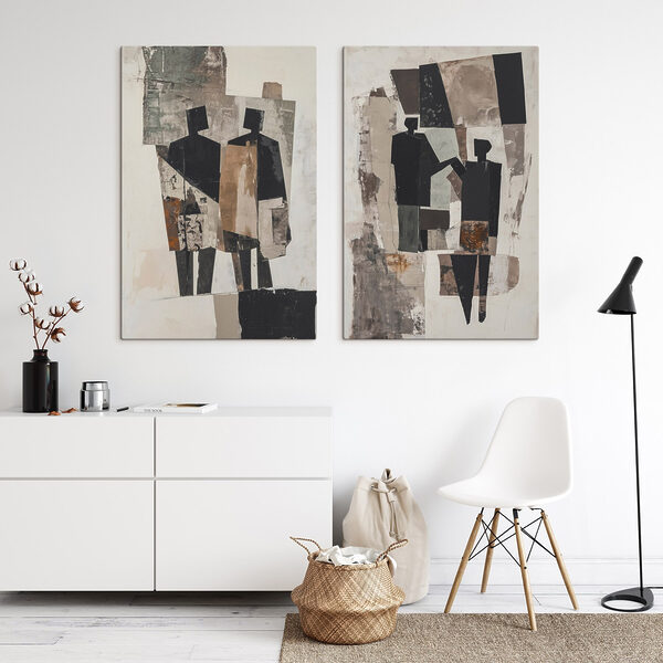 Two art pieces of people Two art pieces of people