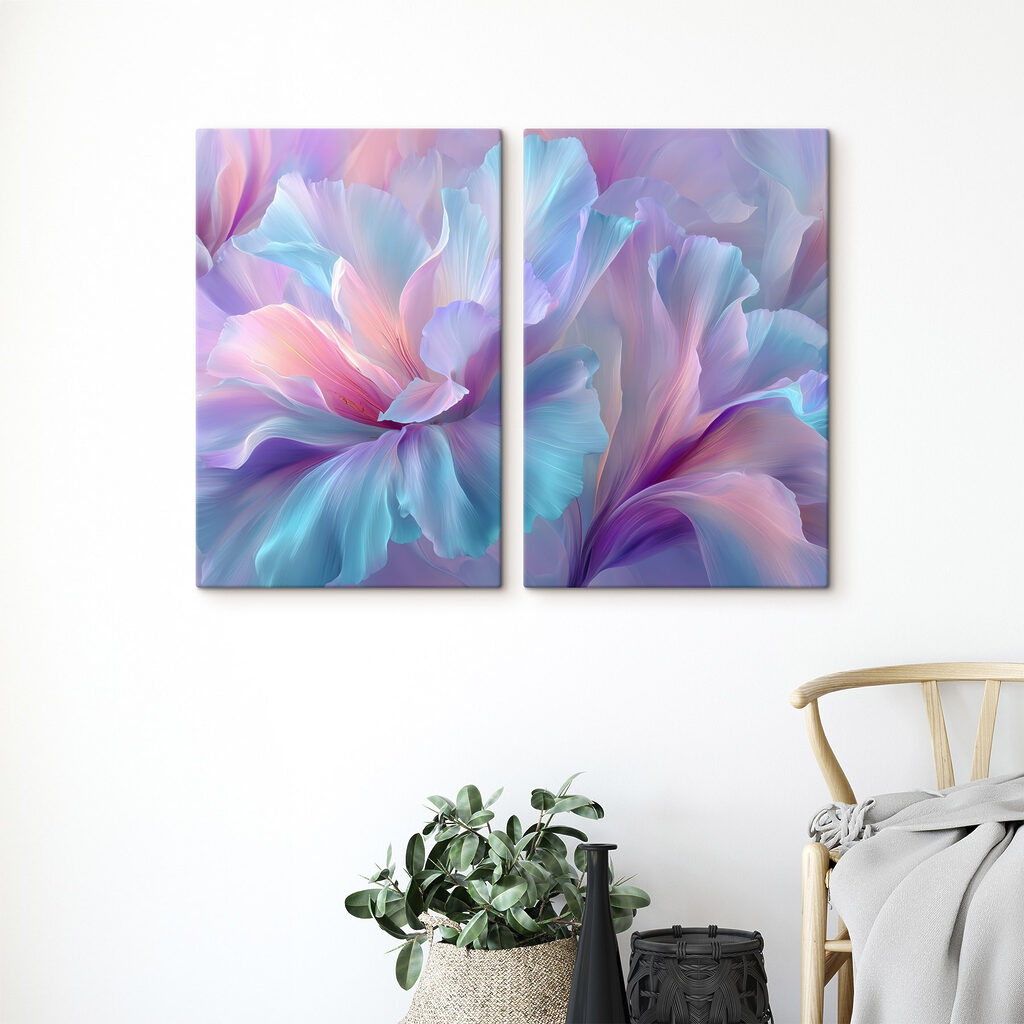 Whimsical blooms in soft hues