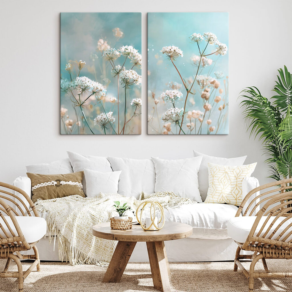 Delicate blooms in soft colors