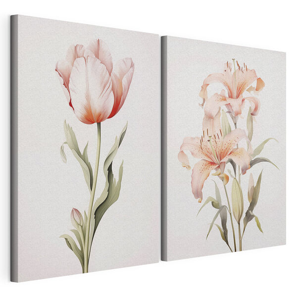 Delicate blossoms in soft hues