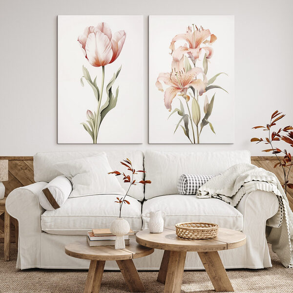 Delicate blossoms in soft hues