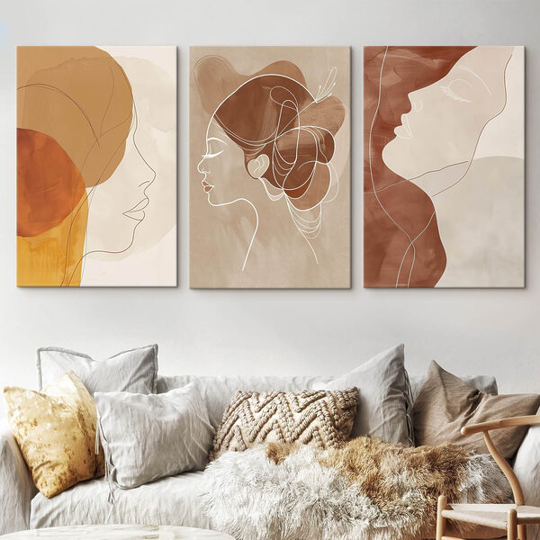 Collage of a woman's profile