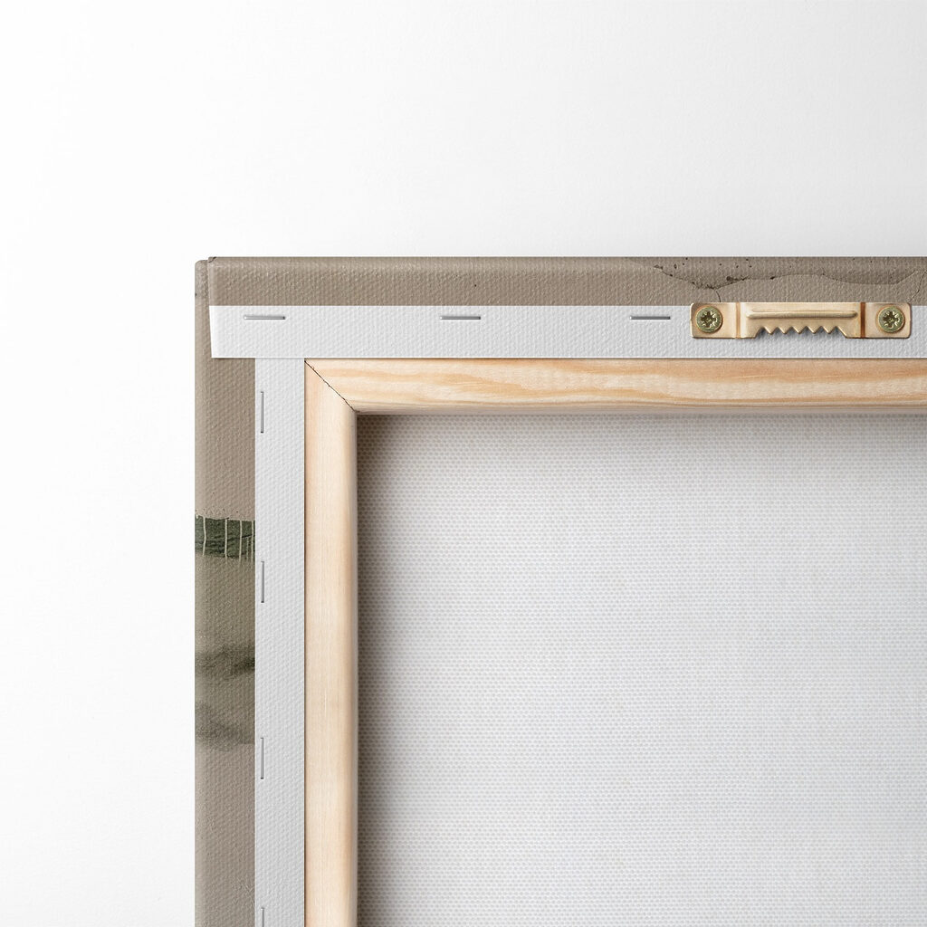 Painting of mountains and a crack in the wall Painting of mountains and a crack in the wall