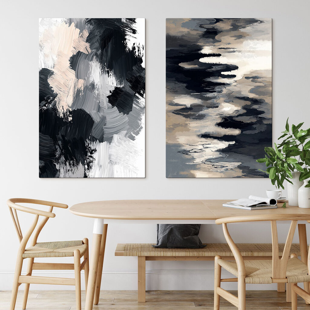 Abstract forms in monochrome shades