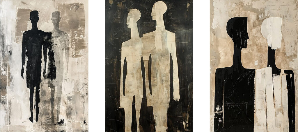 Couple of paintings of people