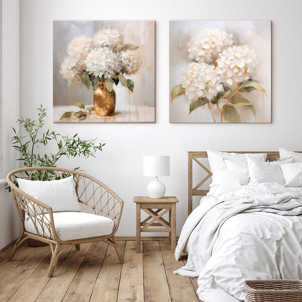 Painting of flowers in a vase