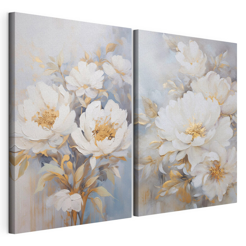 Painting of white flowers Painting of white flowers