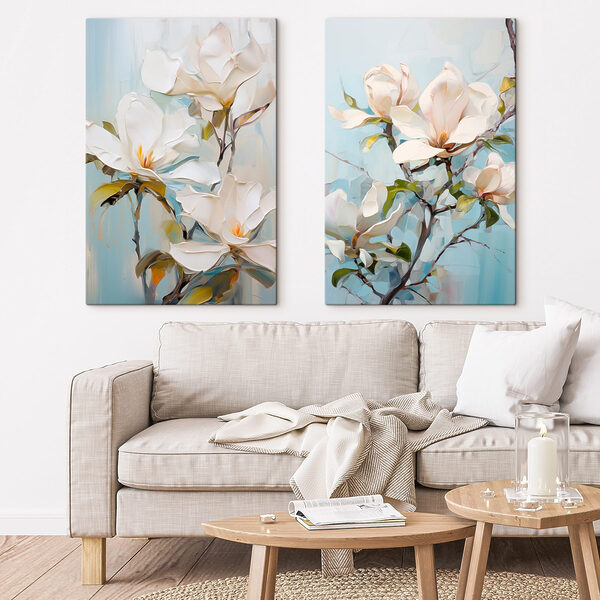 Painting of white flowers