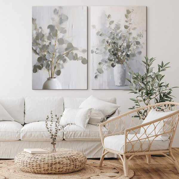 Painting of a plant in a vase Painting of a plant in a vase