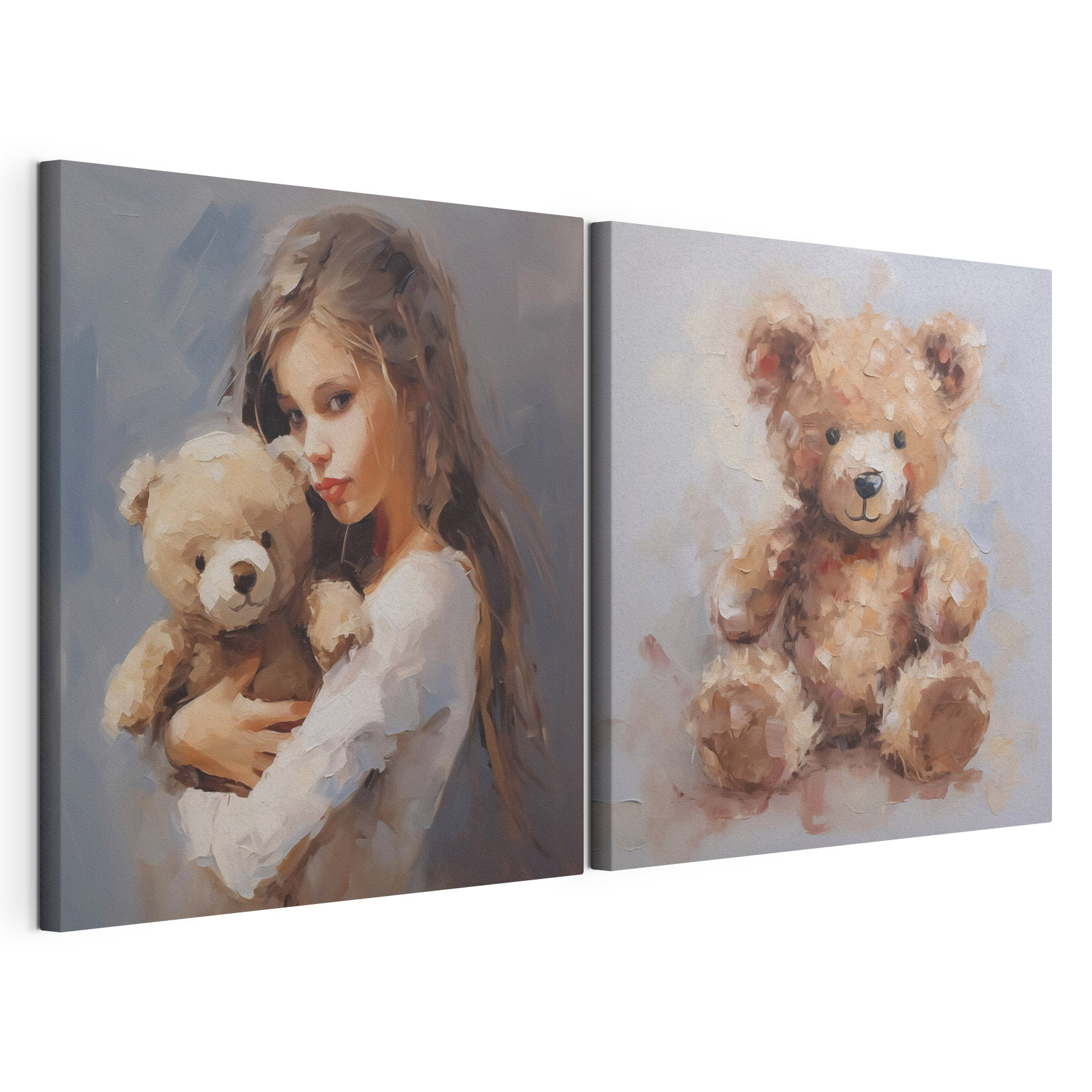 Girl holding a teddy bear Girl holding a teddy bear