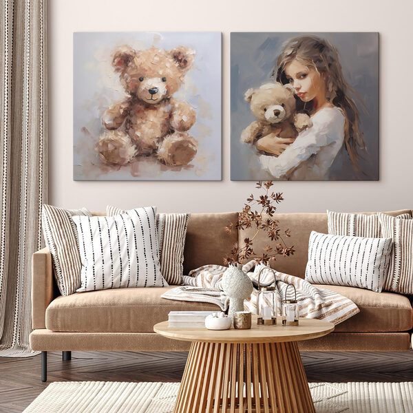 Girl holding a teddy bear Girl holding a teddy bear