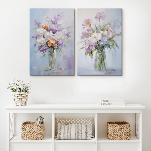Painting of flowers in a vase