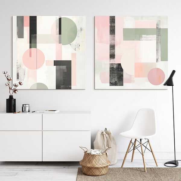 Painting of geometric shapes