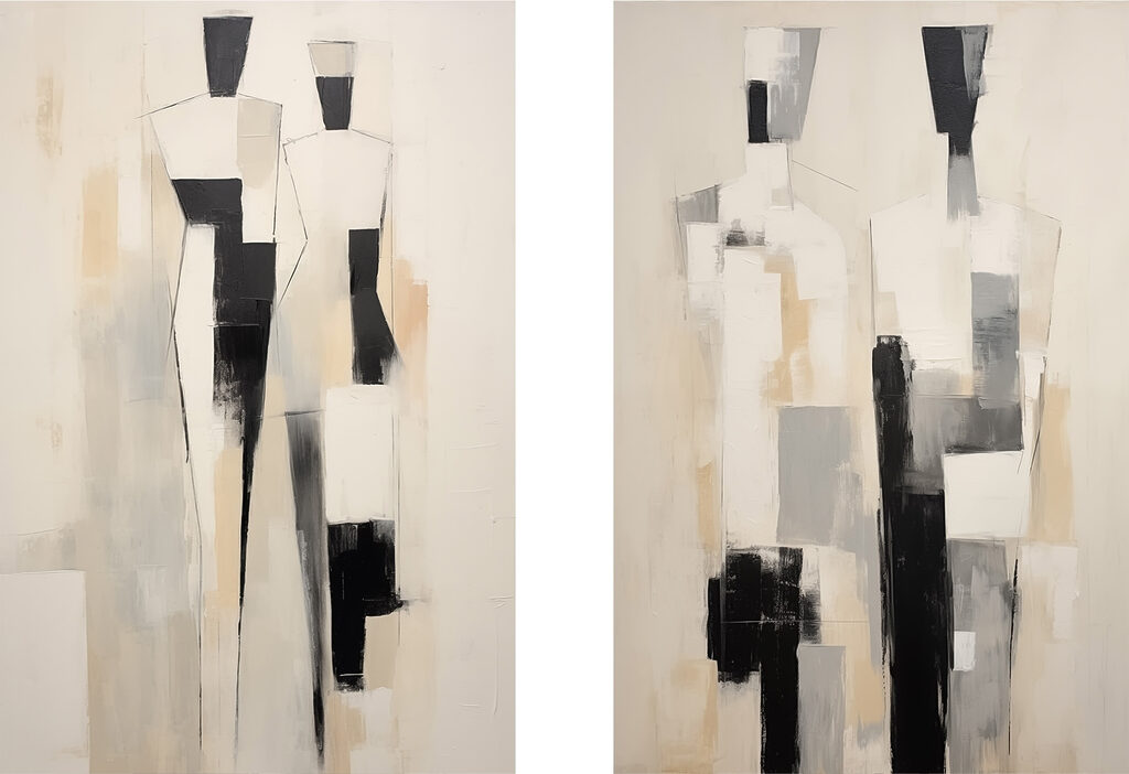Couple of paintings of people