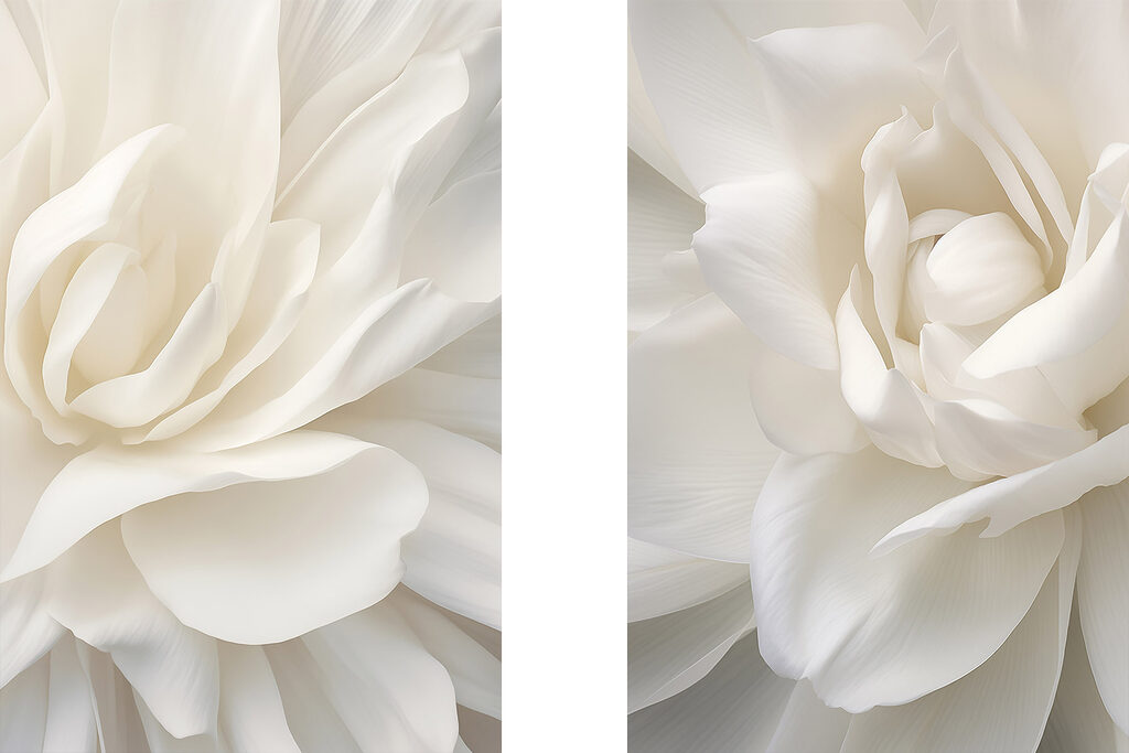 - Elegant petals in soft white hues