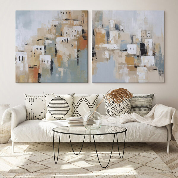 Painting of a city Painting of a city