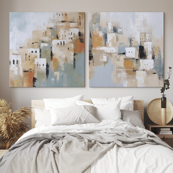 Painting of a city Painting of a city