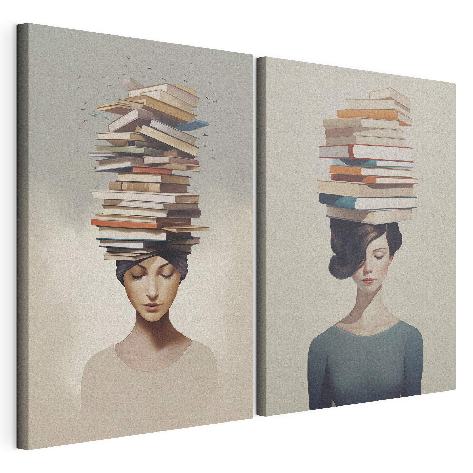 Woman with books on her head Woman with books on her head