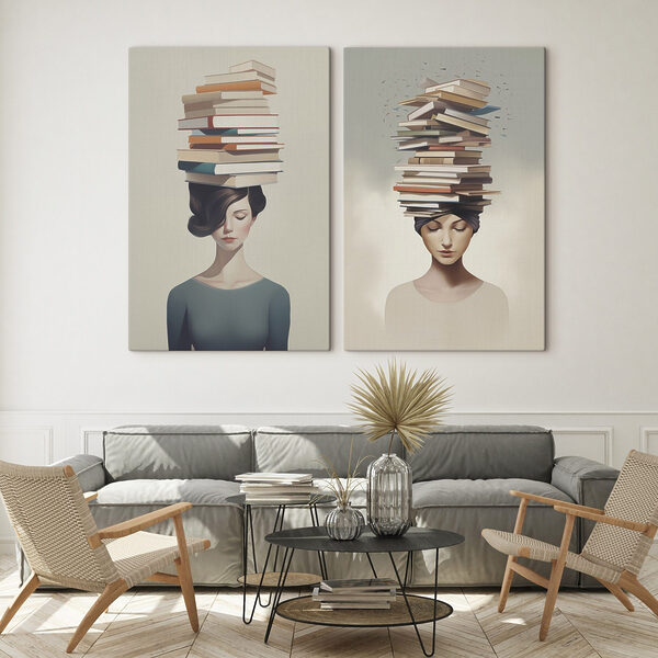 Woman with books on her head Woman with books on her head