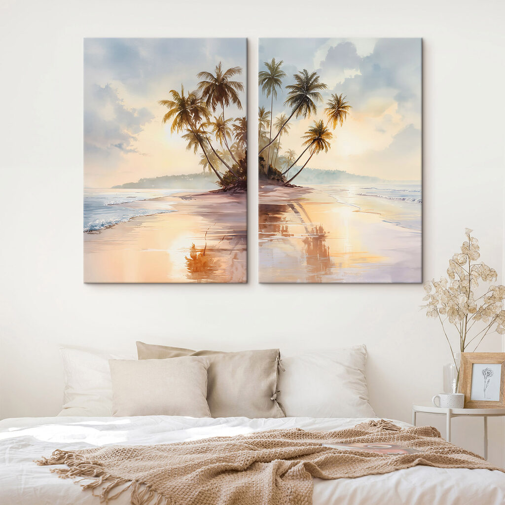 Palm trees on a beach Palm trees on a beach