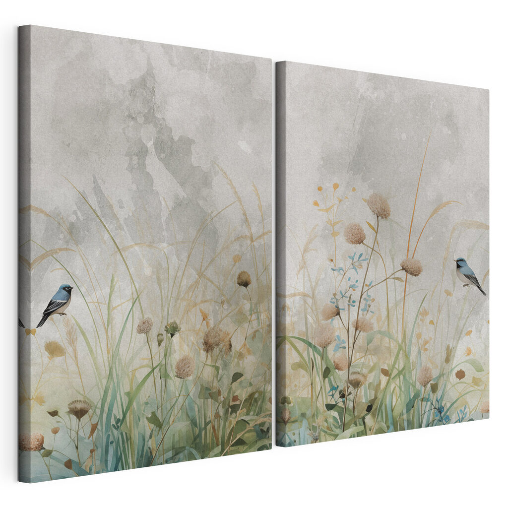 Painting of flowers and grass Painting of flowers and grass