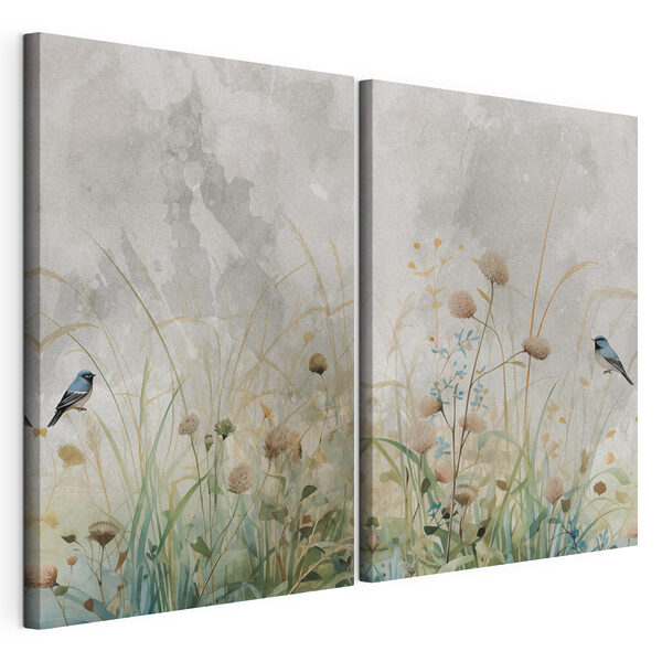 Painting of flowers and grass Painting of flowers and grass