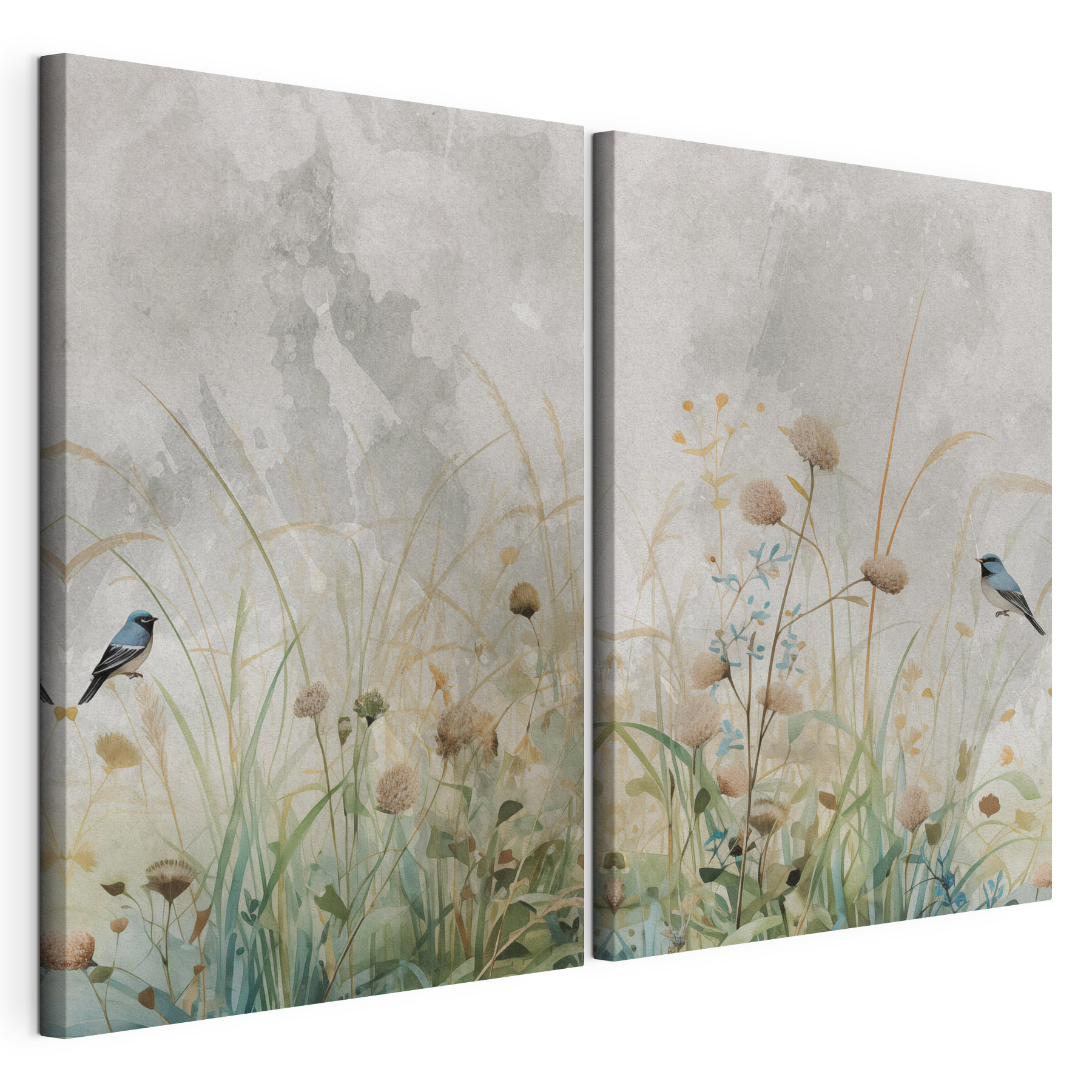 Painting of flowers and grass Painting of flowers and grass