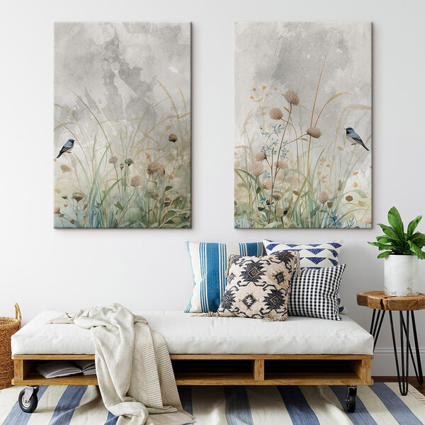 Painting of flowers and grass Painting of flowers and grass