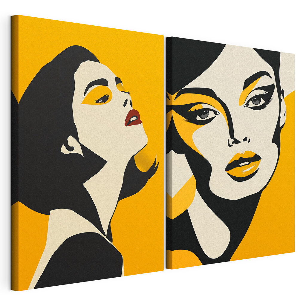 Woman with yellow makeup Woman with yellow makeup