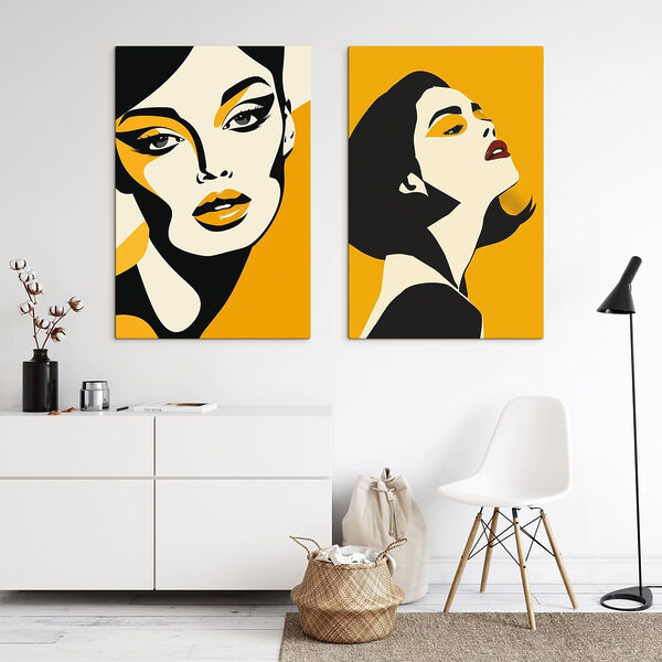 Woman with yellow makeup Woman with yellow makeup