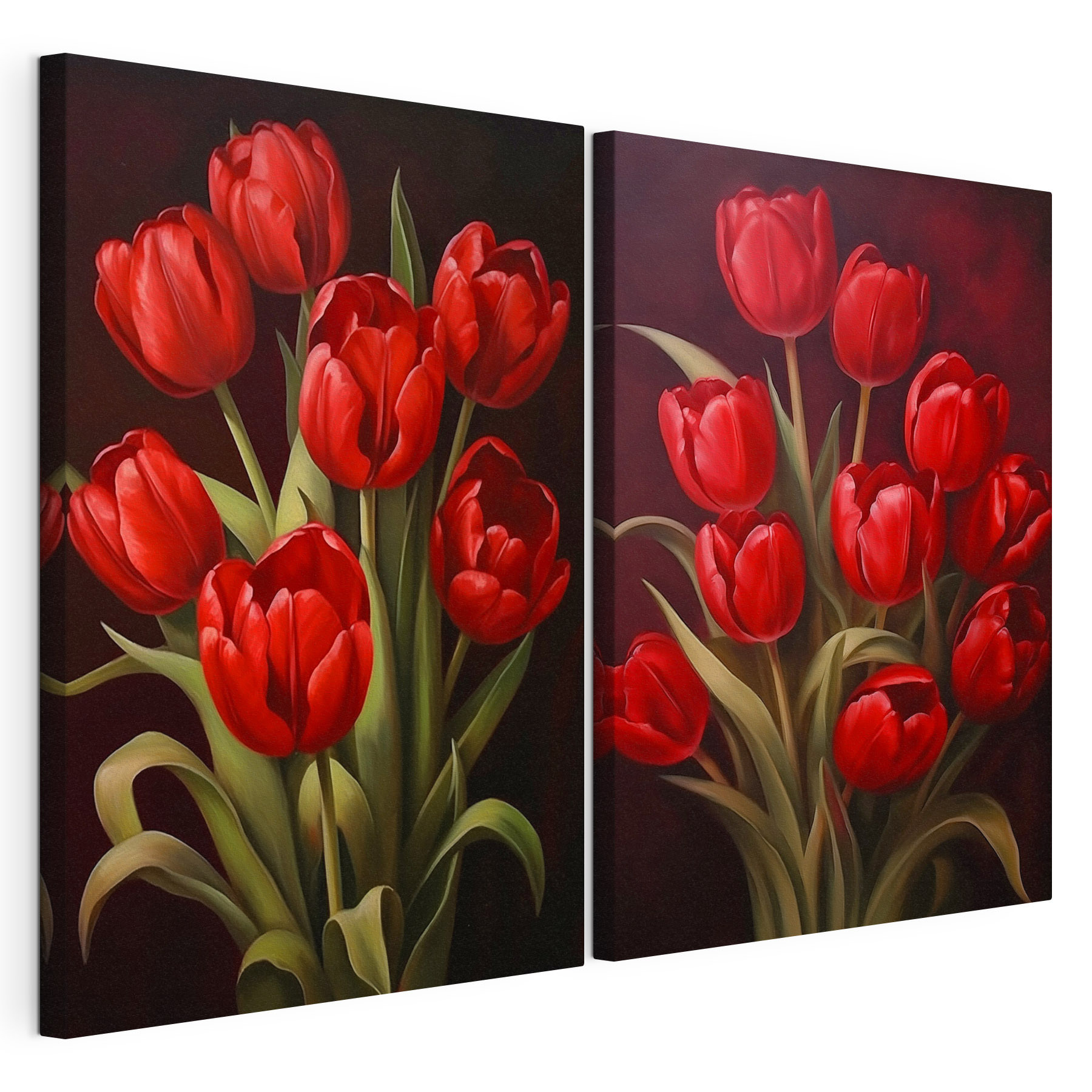 Captivating red tulips in bloom