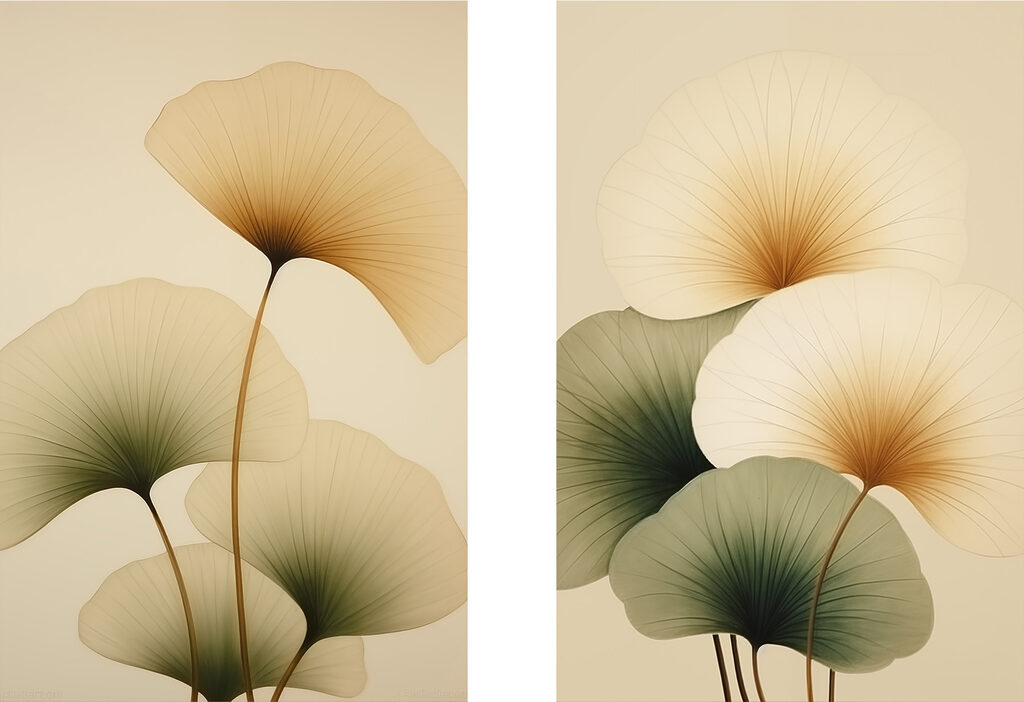 Soft hues of delicate leaves Soft hues of delicate leaves