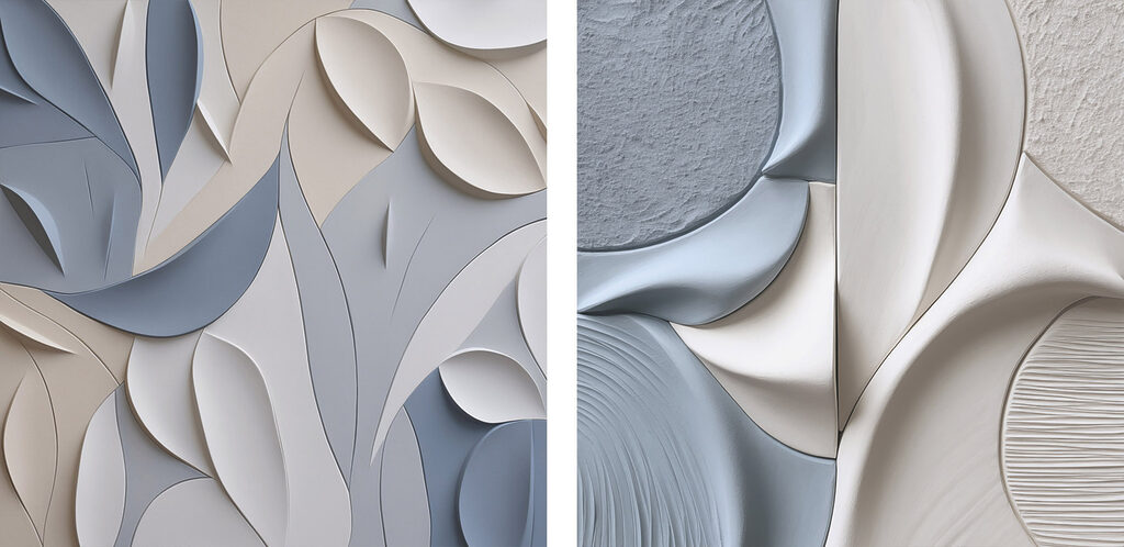 Soft curves in soothing color palette Soft curves in soothing color palette