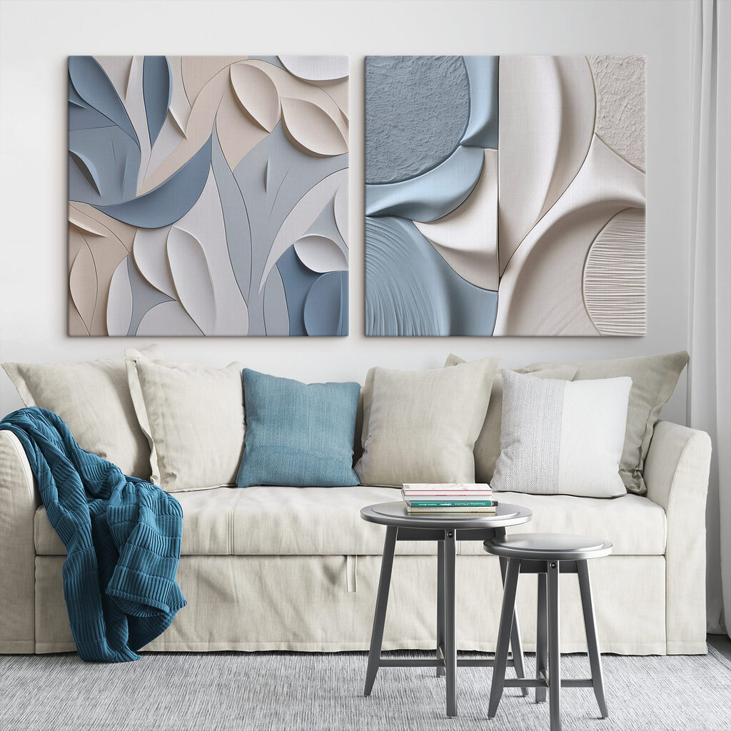 Soft curves in soothing color palette Soft curves in soothing color palette
