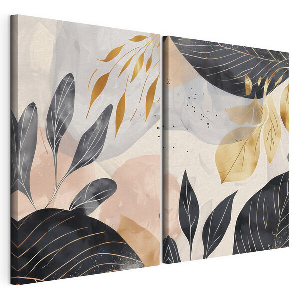 - Elegant leaves in soft hues - Elegant leaves in soft hues