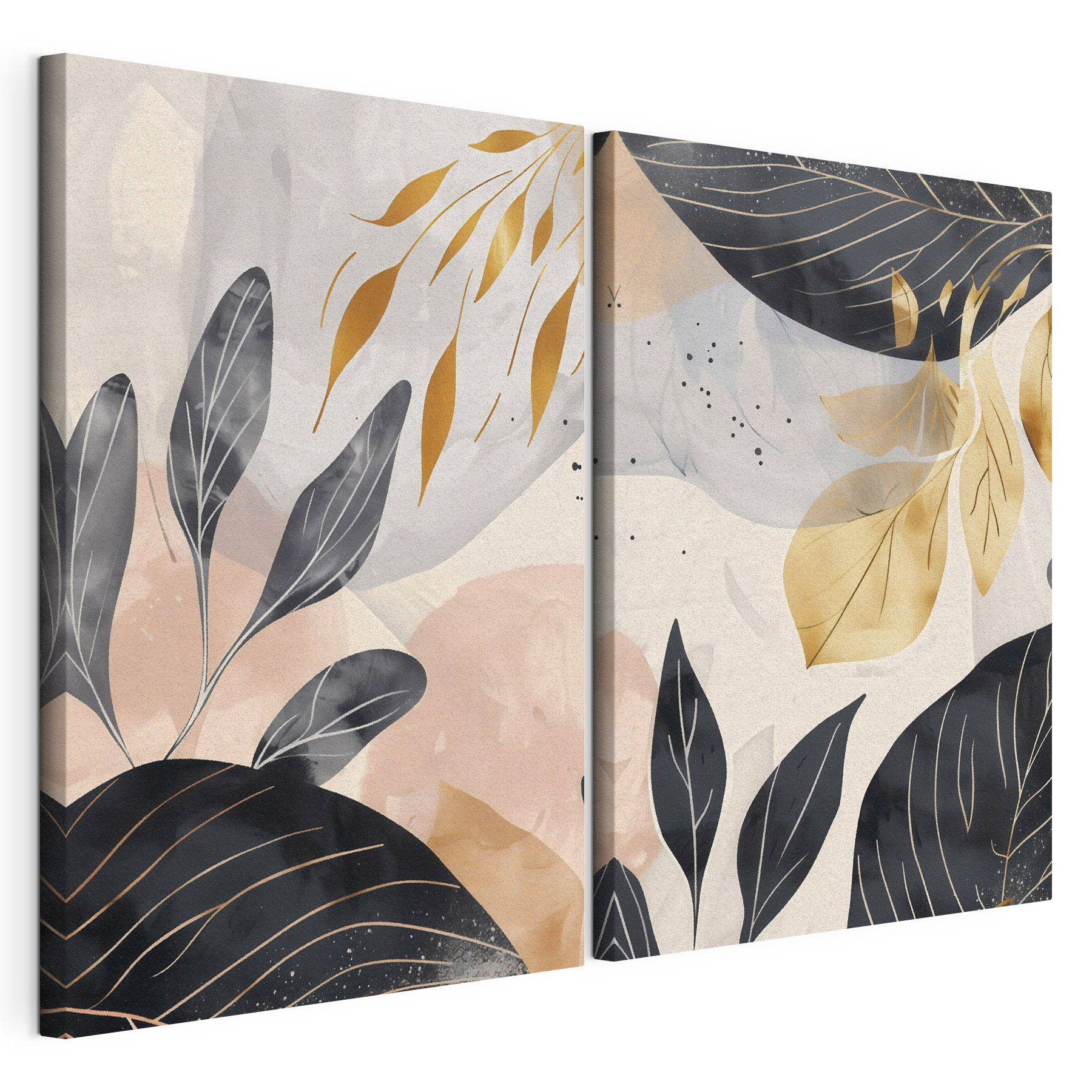 - Elegant leaves in soft hues - Elegant leaves in soft hues